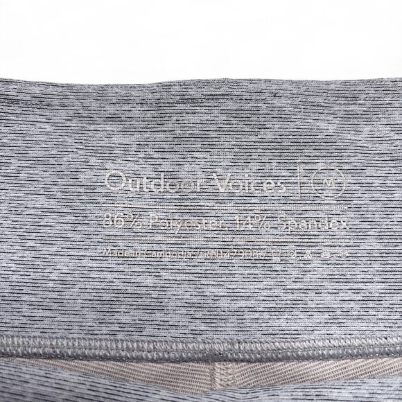 Outdoor Voices 7/8 Dipped Warmup Leggings Tan Cream Gray Color Block Medium - Picture 5 of 8